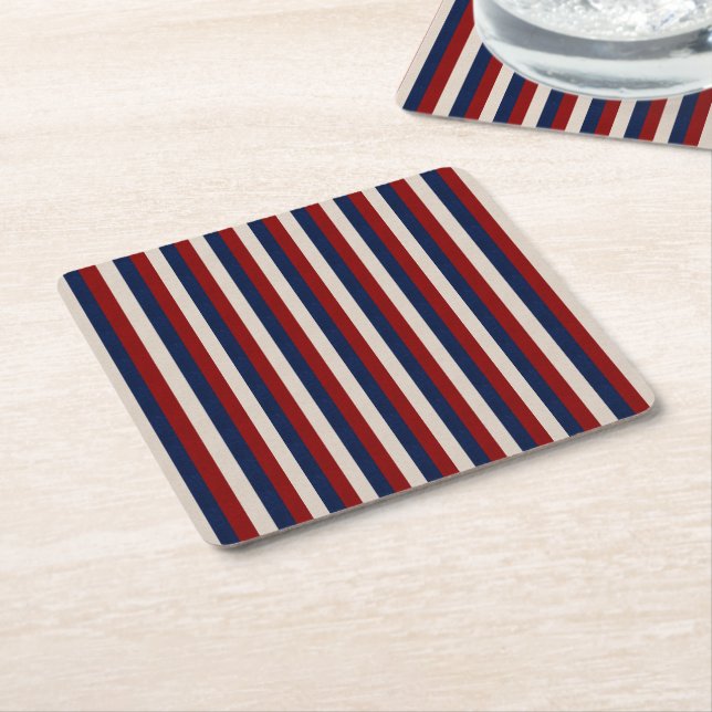 LEATHER LOOK PATRIOTIC RAND-PAPPER UNDERLÄGG PAPPER KVADRAT (Vinklad)