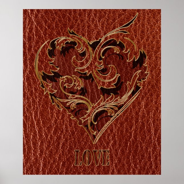 Leather-look Valentine Poster (Framsidan)