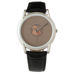Leather struktur armbandsur