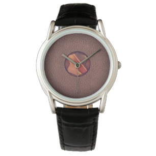 Leather struktur armbandsur