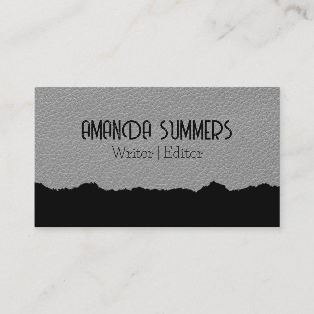 Leather Struktur | Torn effekt Visitkort (Framsida)