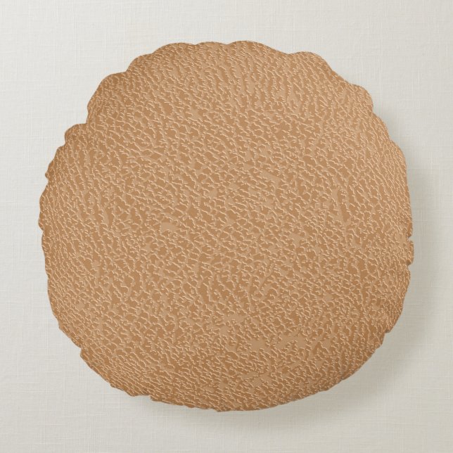 Leather texture background. Brown leather texture. Rund Kudde (Framsidan)