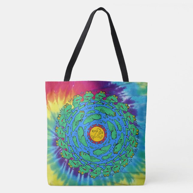 Leatherman Tadpole Frog Tie-Dye Tote Tygkasse (Framsida)