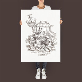 "L'Eau" - Vintage Etching från de fyra Inslag Poster