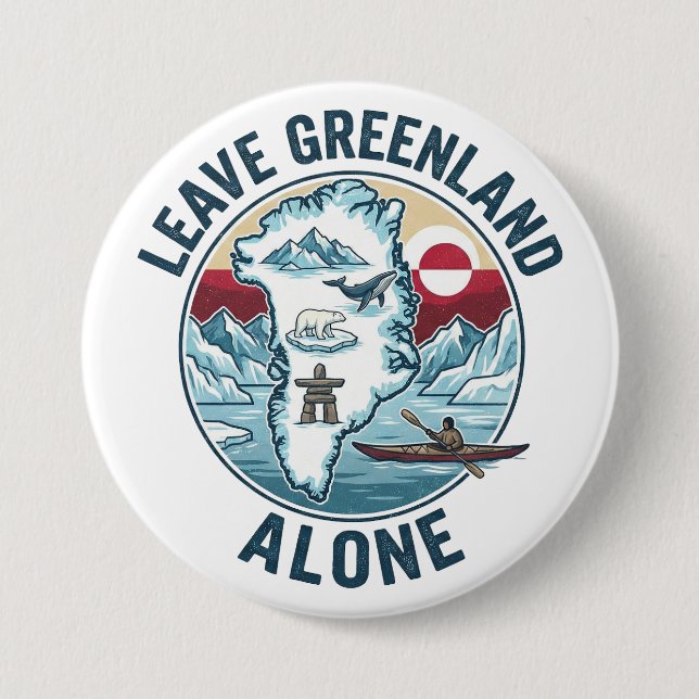 Leave Greenland Alone Knapp (Framsida)