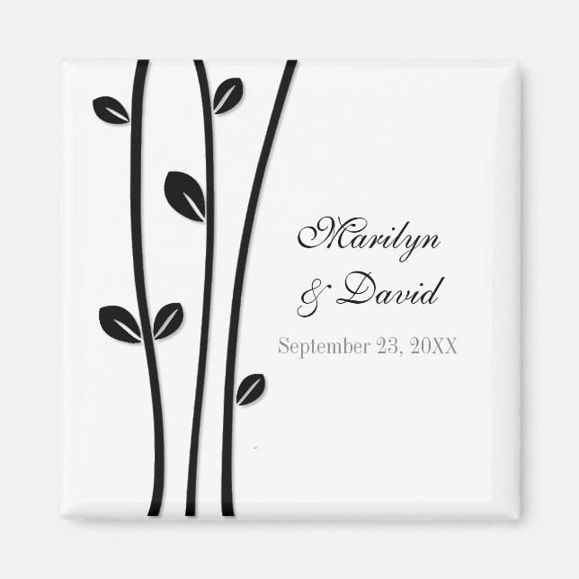 Leaved Black Grenar Magnet (Framsidan)