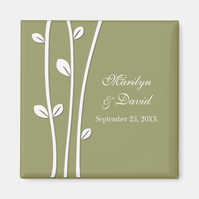 Leaved White Grenar Magnet (Framsidan)