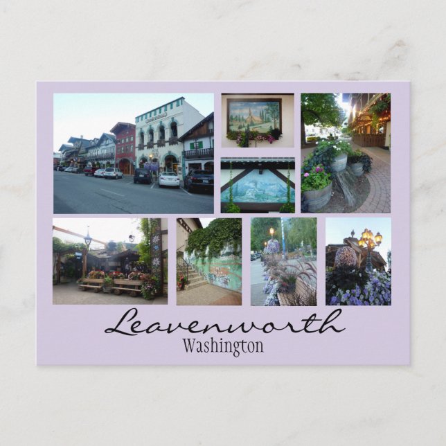 Leavenworth Collage 2 Vykort (Framsida)
