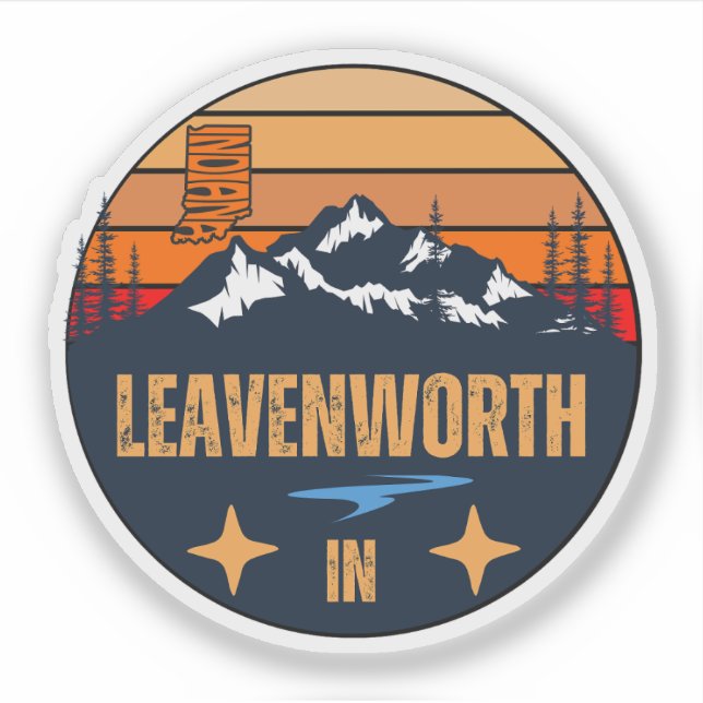 Leavenworth, Indiana Klistermärken (Framsida)