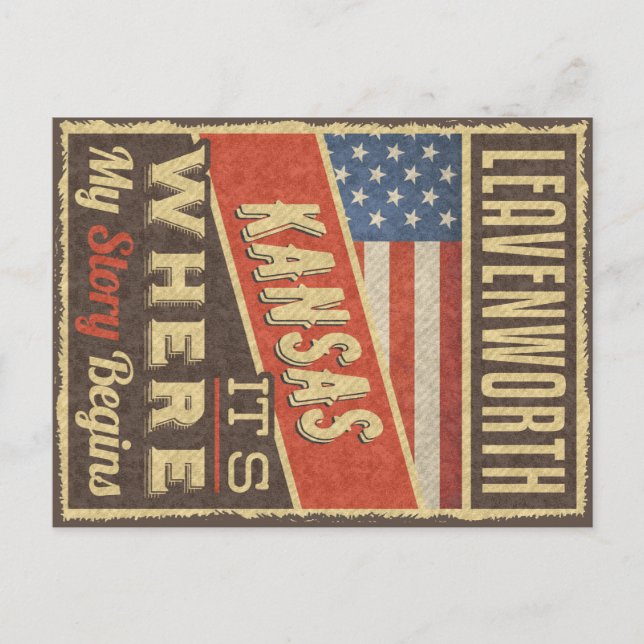 Leavenworth Kansas Vykort (Framsida)