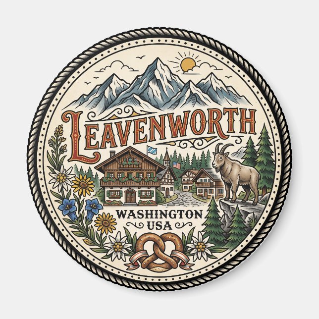 Leavenworth USA Magnet (Framsidan)