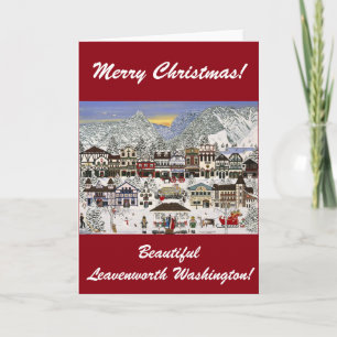 Leavenworth Washington noterar kortet Helgkort