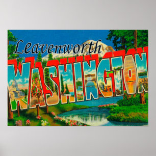 Leavenworth Washington - stora brevplatser Poster