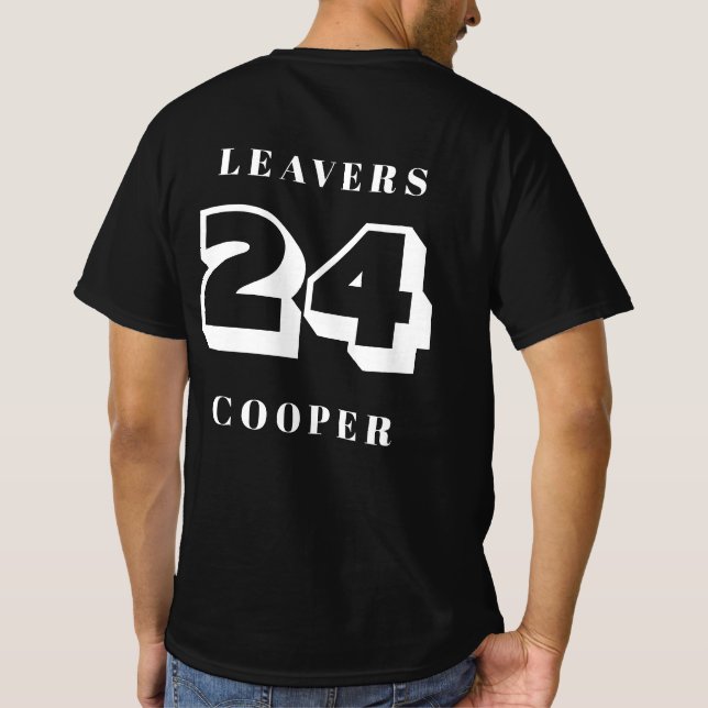 Leavers 2024 White Theme T Shirt (Baksida)