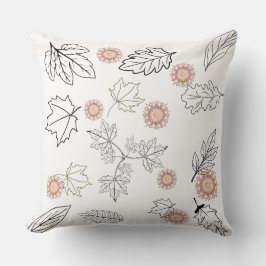 Leaves and Mandalas Pattern Kudde