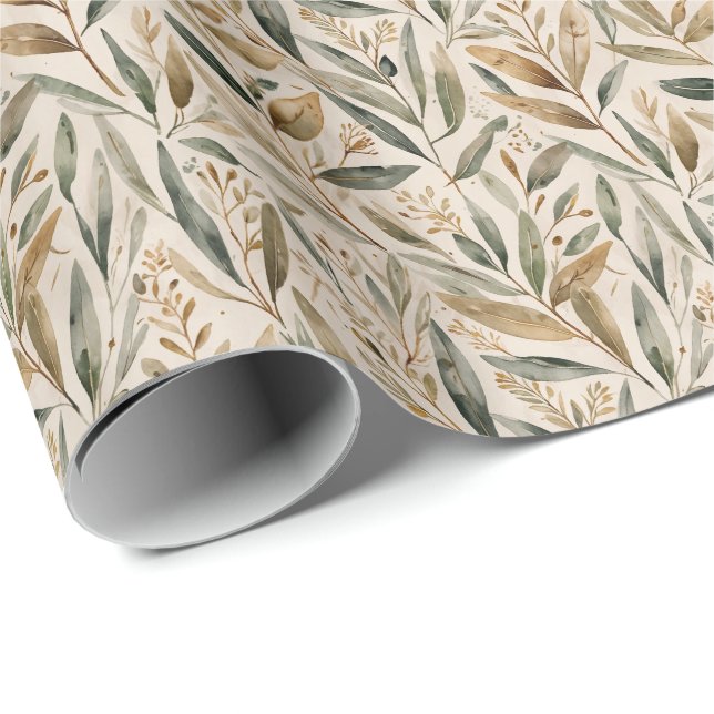 Leaves  presentpapper (Rullad Hörn)