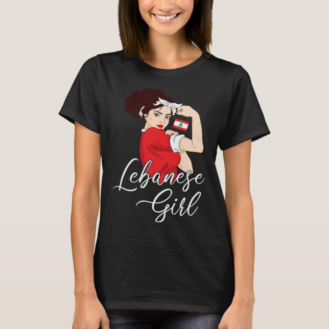 lebanese girl lebanon t shirt (Framsida)