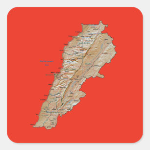 Lebanon Klistermärke för karta