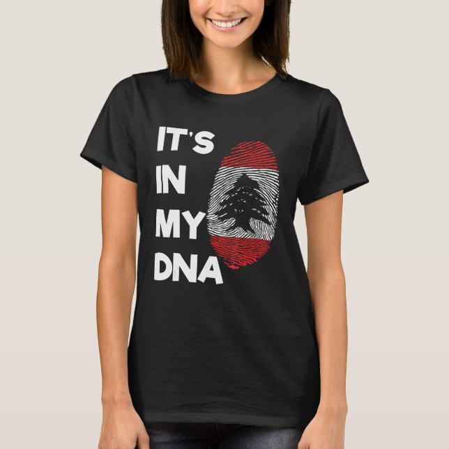 Lebanon Proud Lebanese Flag State Flag DNA Flag Co T Shirt (Framsida)