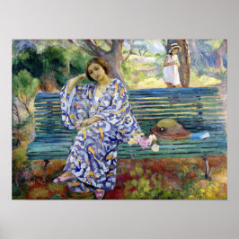 Lebasque - Young Woman som sitter på en bench 1911 Poster