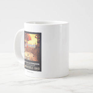 Lebaudy Airship med Världs flaggor på Expo Jumbo Mugg