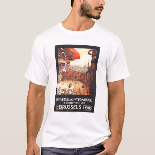 Lebaudy Airship med världs flaggor på expoen T-shirt