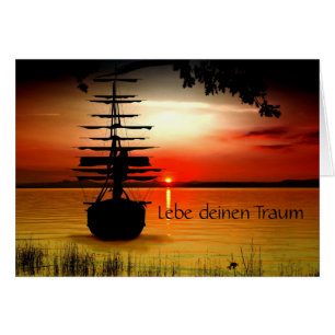 Lebe deinen Traum Grusskarte Hälsningskort