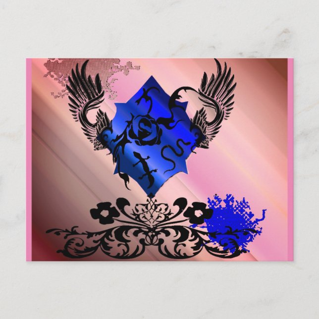 LeBeau i rosor Vykort (Framsida)