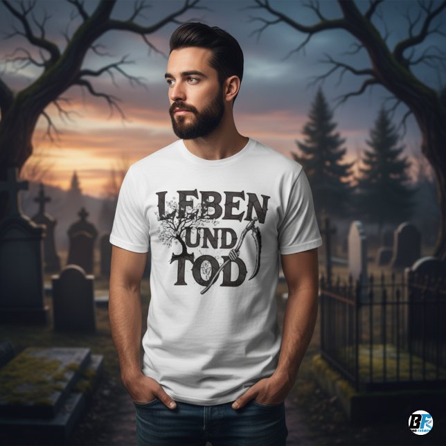 Leben und Tod Gothic Scythe | Life & Death T Shirt (LEBEN UND TOD)