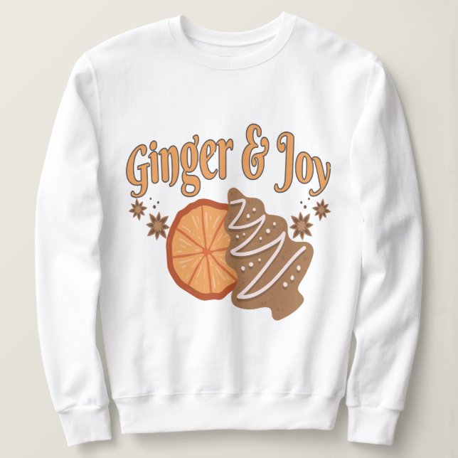 Lebkuchenmann Ginger Joy Weihnachten T Shirt (Design framsida)