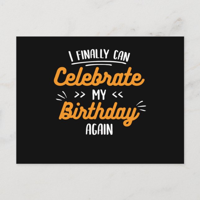 Lebladig blydag Bag jag kan fira min B Vykort (Framsida)