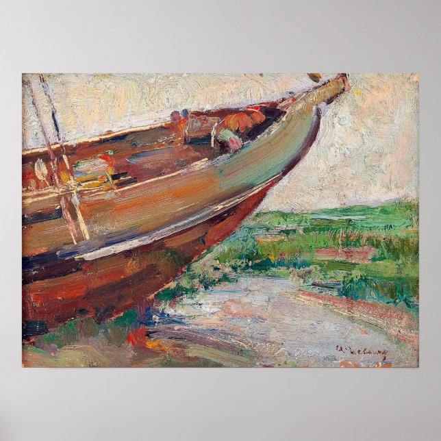 Lebourg - Fiskebåt på stranden Poster (Framsidan)
