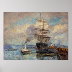 Lebourg - I Rouens hamn Poster
