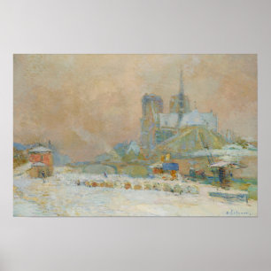 Lebourg - Notre Dame de Paris sedd från Quai … Poster