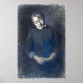 Lebourg - Porträtt i konstnärens maka i sömnen Poster