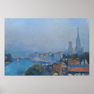 Lebourg - Rouen Seine och katetern Poster