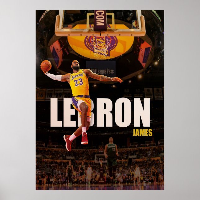 lebron james, nba, basketboll, kung james, slam du poster (Framsidan)