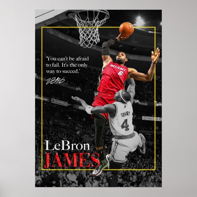lebron james, nba, basketboll, kung james, slam du poster (Framsidan)