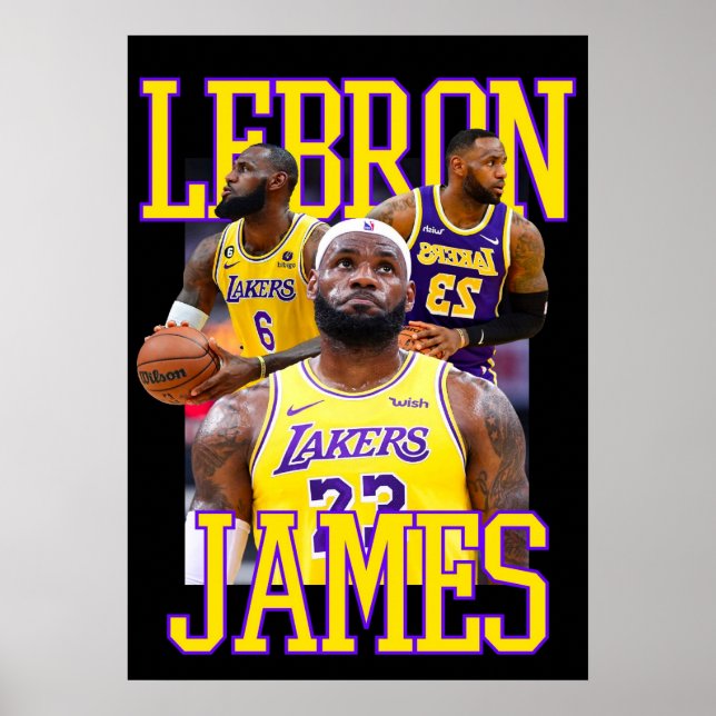 lebron james, nba, basketboll, kung james, slam du poster (Framsidan)