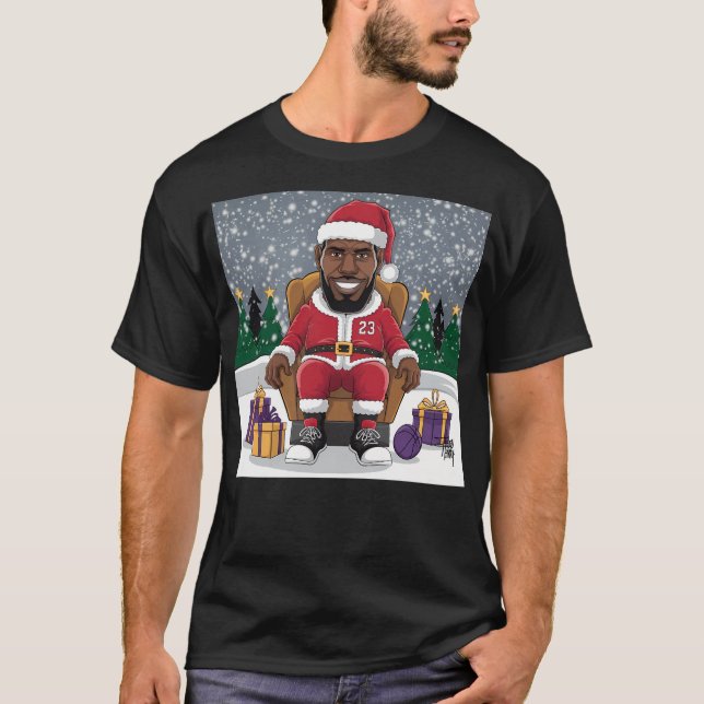 Lebron James Santa - Lebron James Brings presenter T Shirt (Framsida)