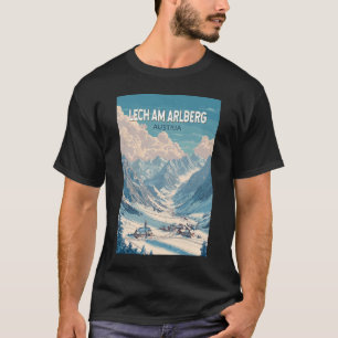Lech am Arlberg Austria Illustration Travel Art T Shirt