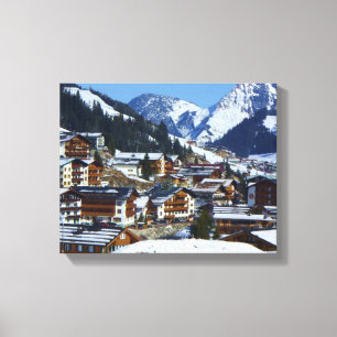 Lech am Arlberg i Österrike Canvastryck