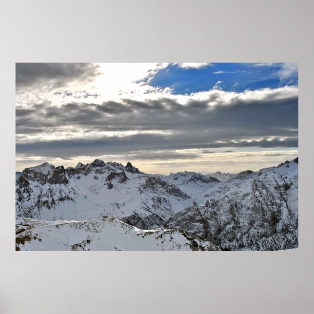 Lech am Arlberg Österrikes Alpernor Österrike Post Poster (Framsidan)