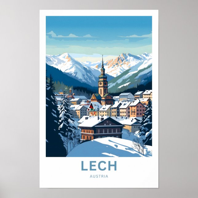 Lech Austria Travel Print Poster (Framsidan)