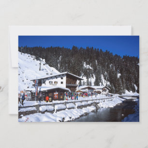 Lech Austria Winter Helgdag Card Julkort
