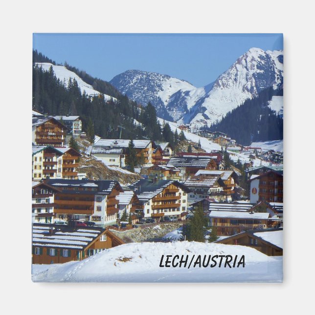 Lech i Österrike am Arlberg Souvenir Magnet (Framsidan)