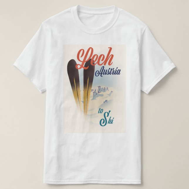 Lech Österrike skidposter T Shirt (Design framsida)