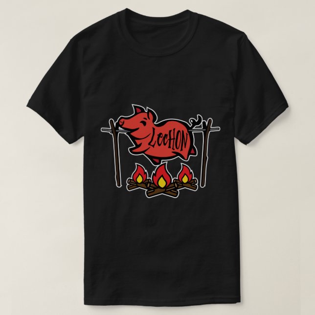 Lechon (Roast Gris) Sticker T Shirt (Design framsida)
