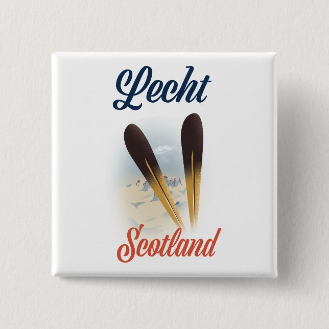 Lecht Skottland Skidposter reskonst Knapp (Framsida)