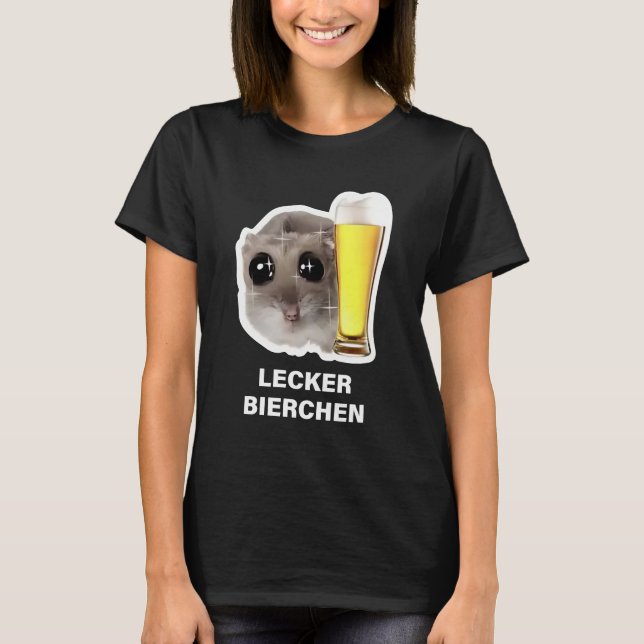 Lecker Bierchen Cute Hamster Beer Shirt T (Framsida)